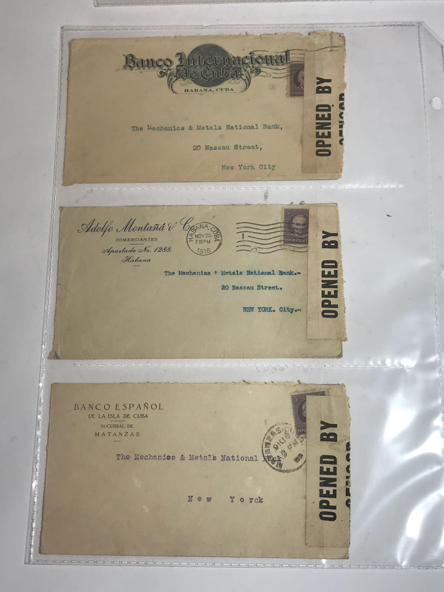 Collection Letters Stamps 1918