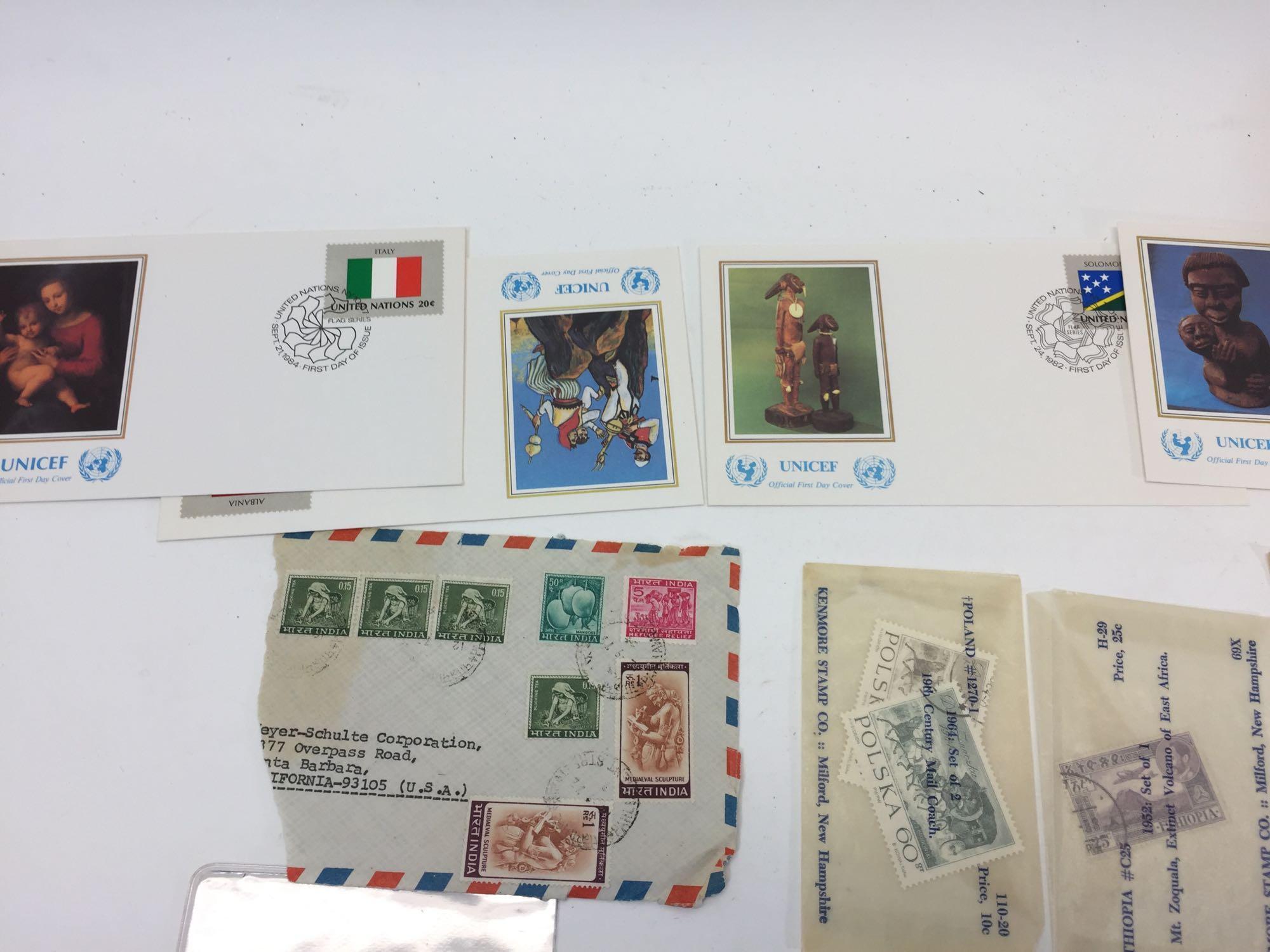 Collection of Foreign Stamps and Postcards