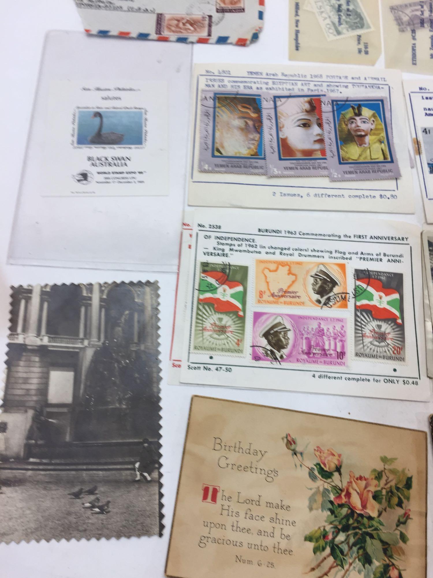 Collection of Foreign Stamps and Postcards