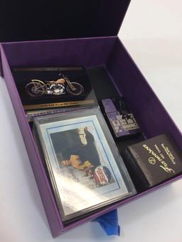 Box of miscellaneous - jewelry, lighter, cards, and knickknacks