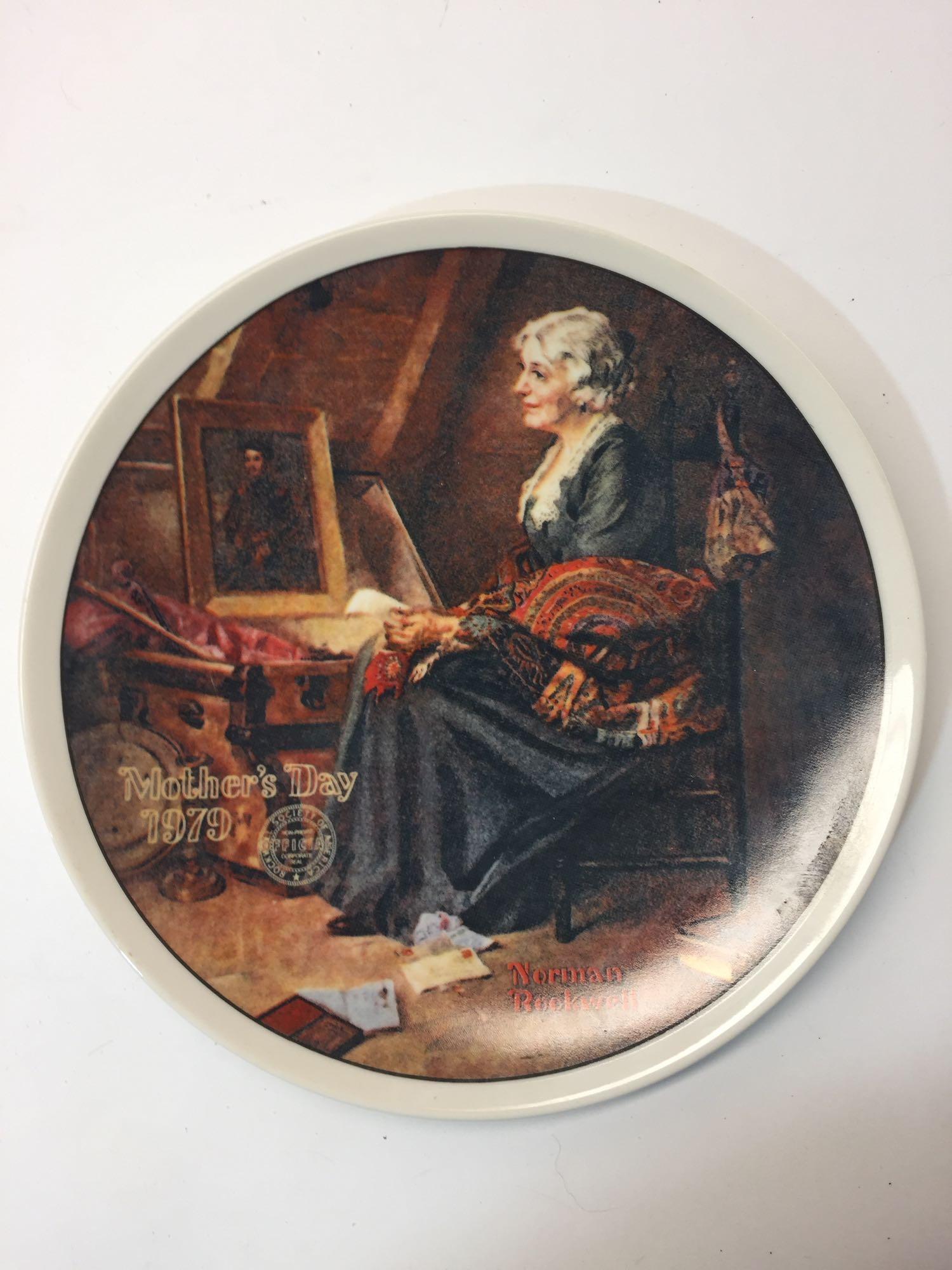 Edwin M. Knowles China Co. - Rockwell Society of America - Lot of 2 Limited Edition Ceramic Plates