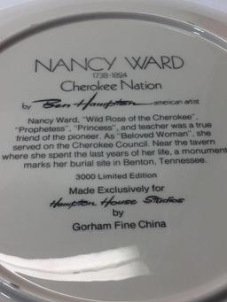 Gorham Fine China - Limited Edition 10.5in Ceramic Plate - Nancy Wars Cherokee Nation by Ben Hampton