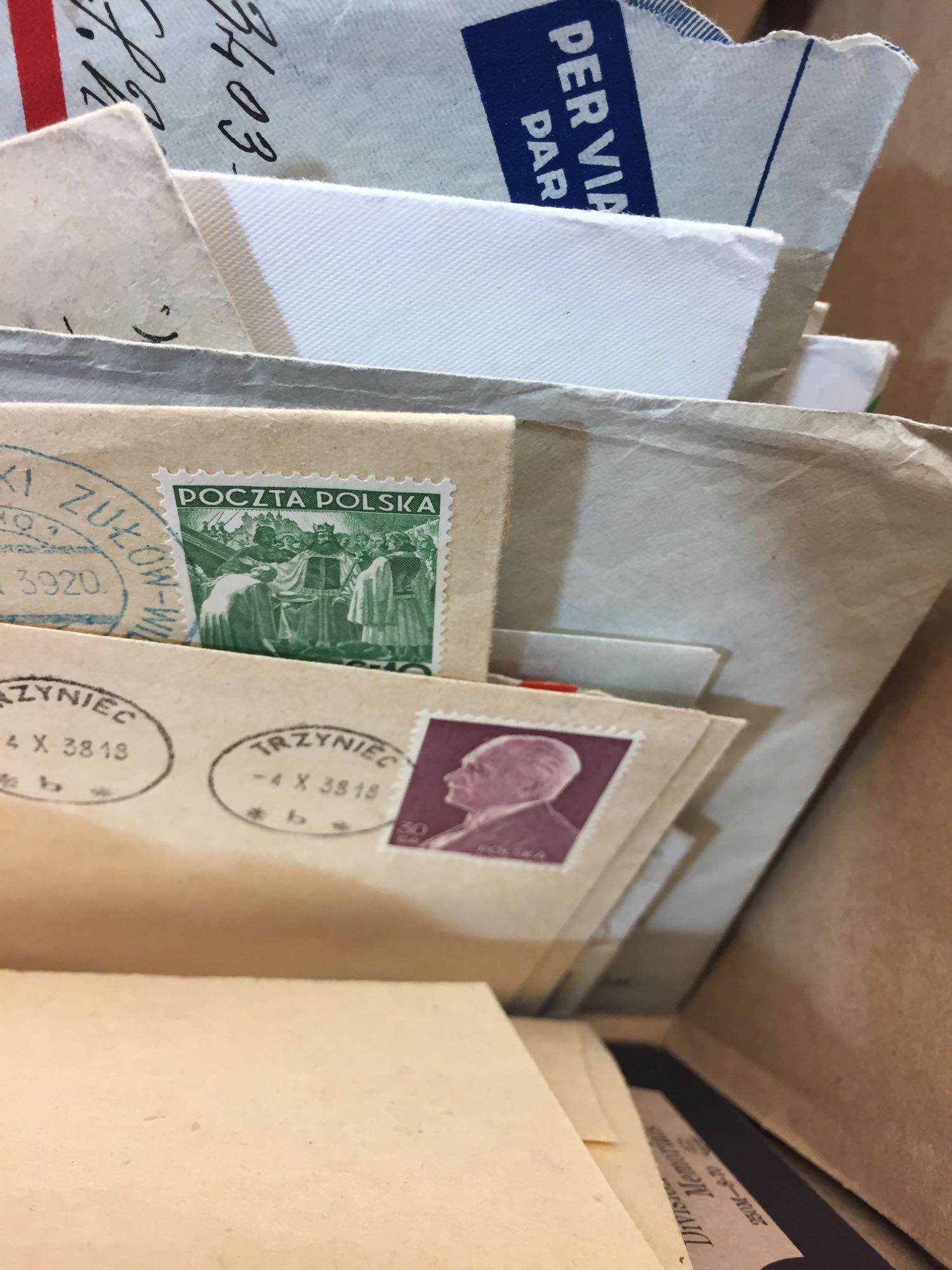 Collection of Stamps, Letters, Envelopes, etc