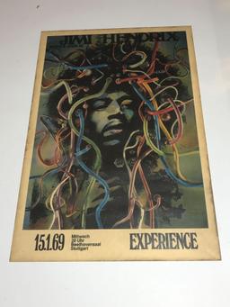 Jimmy Hendrix Experience 1969 Advertising Poster