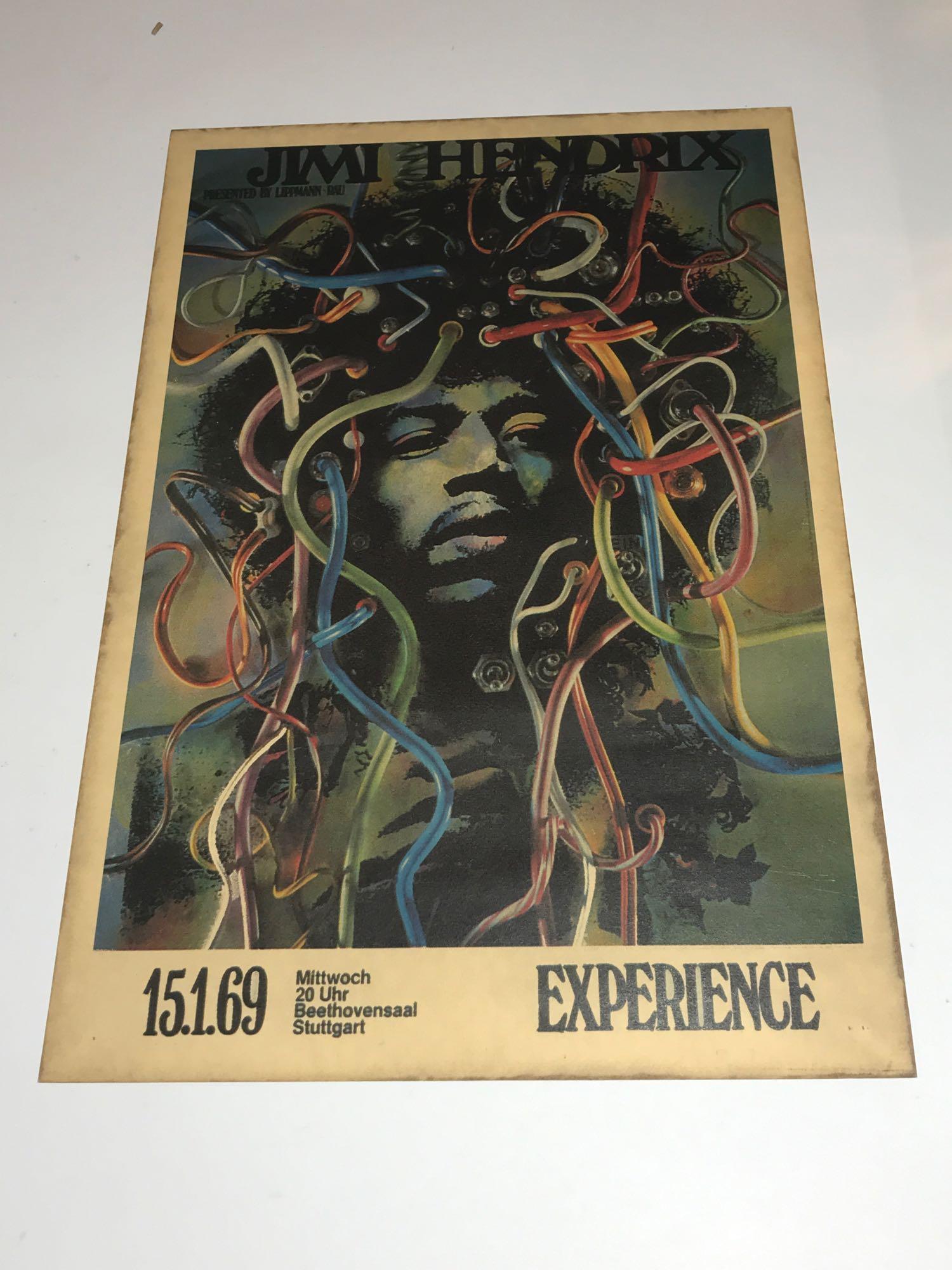 Jimmy Hendrix Experience 1969 Advertising Poster