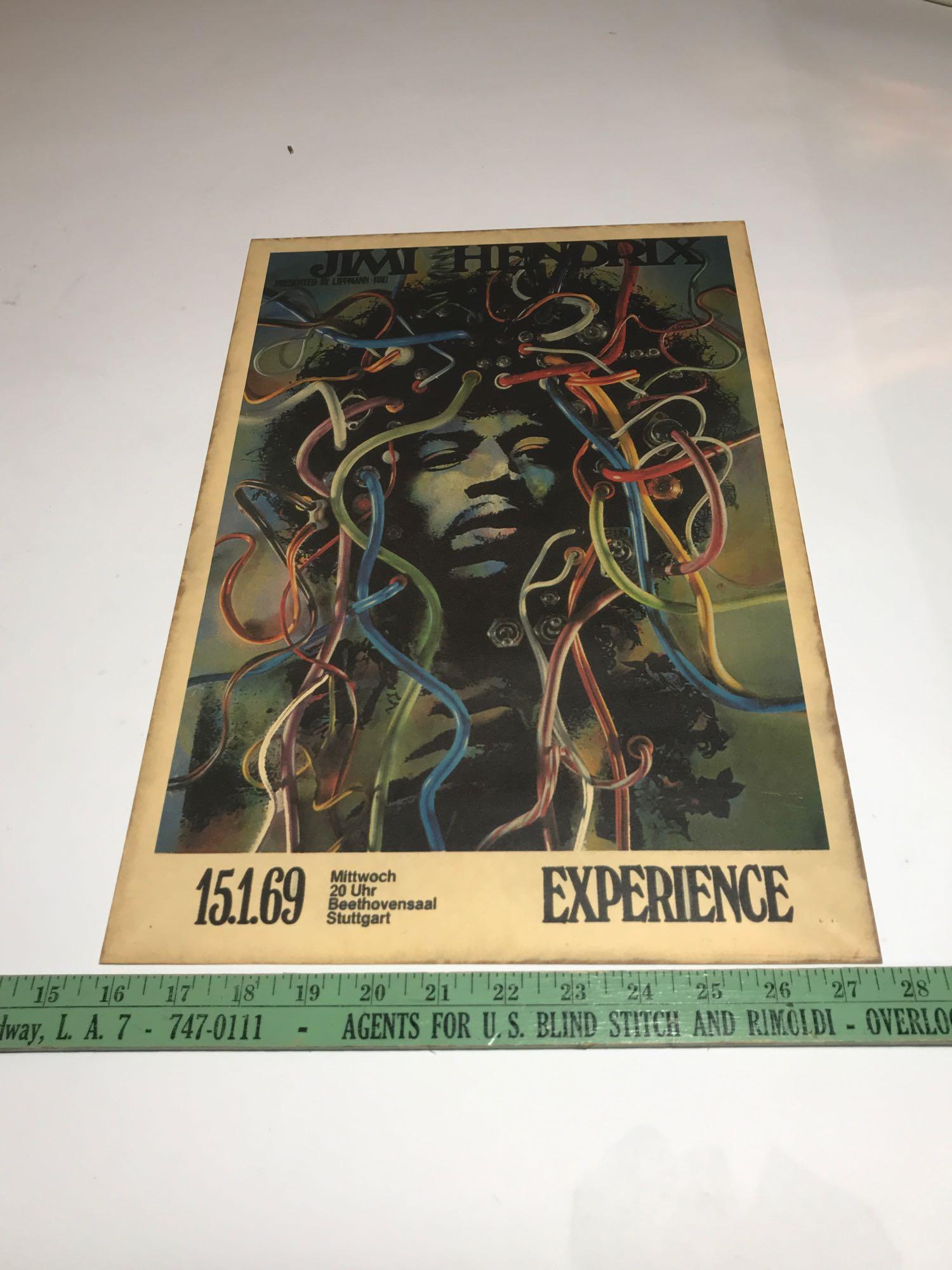 Jimmy Hendrix Experience 1969 Advertising Poster