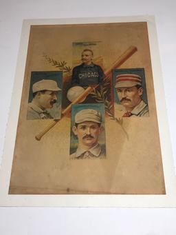Baseball Advertising 4 Players 1890s