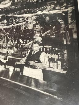 Framed Vintage Photo Of Bar and Bartenders