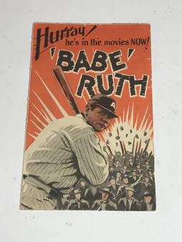 Babe Ruth 1927 Movie Babe Comes Home Paper Pocketbook