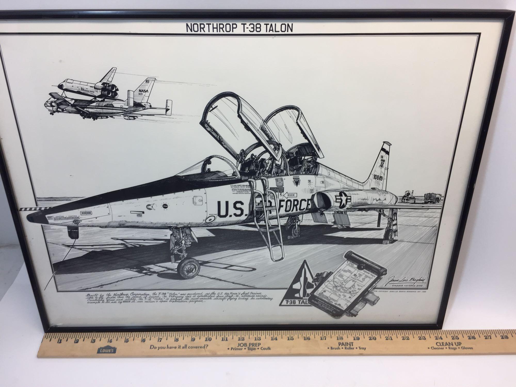 Lot of 3 Framed Pieces of Aviation Art