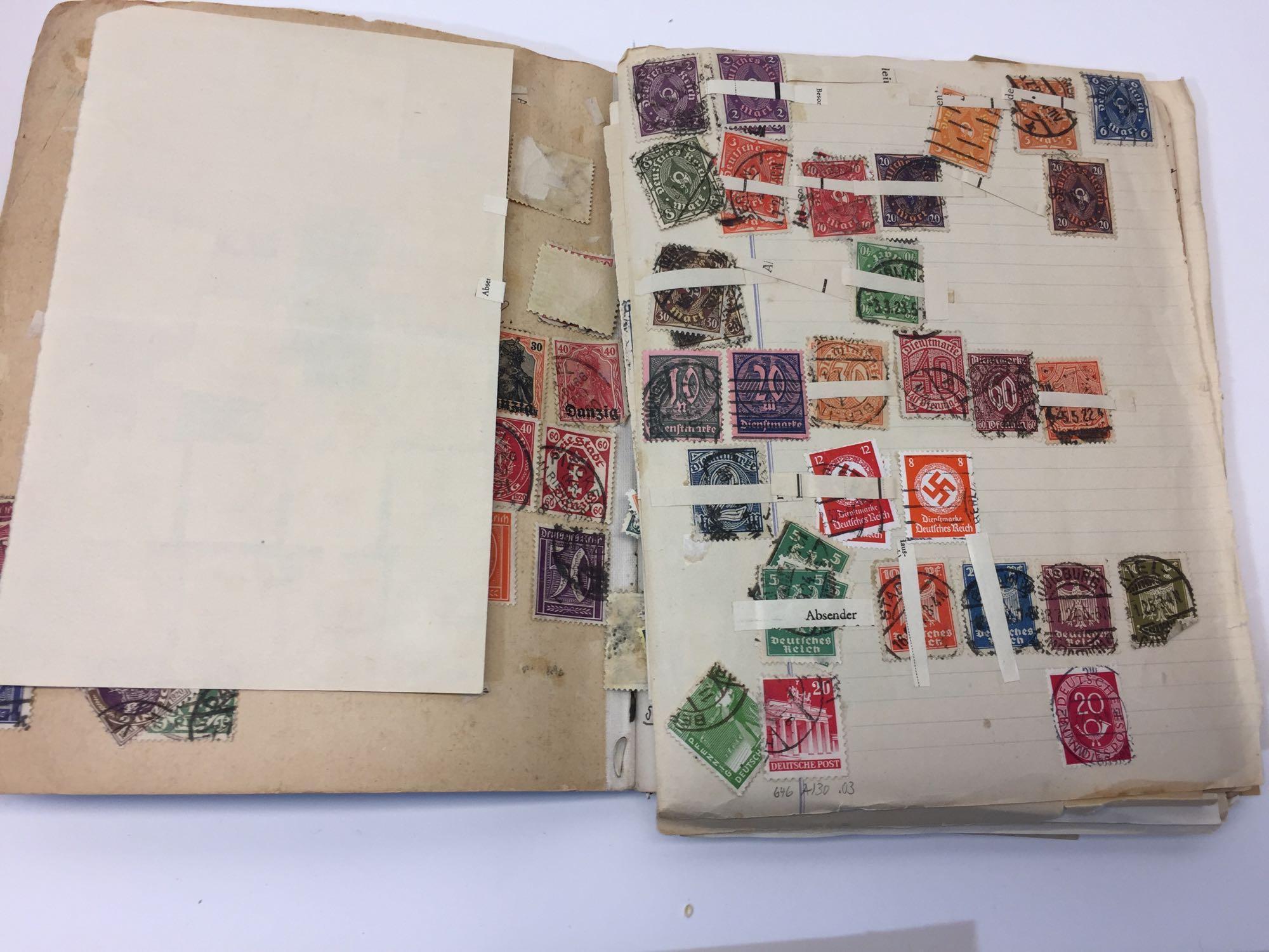 Collection of Hundreds of Foreign & Domestic Stamps - Loose & In Albums