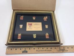 1984 Olympics Coca-Cola Commemorative Pin Set in Original Box 10x12.5in