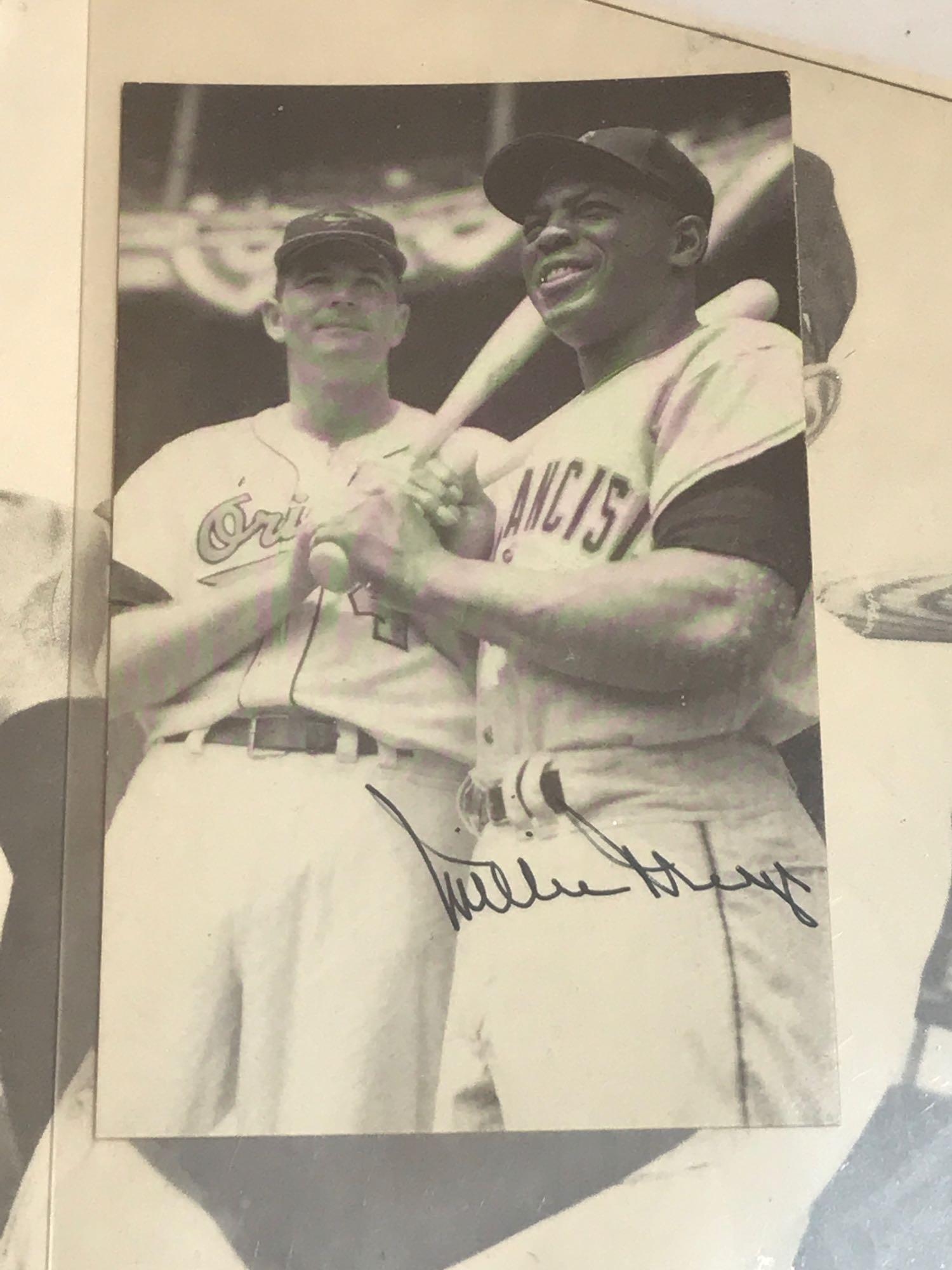 Willie Mays Signed Photo Post Card Letter 4 Units