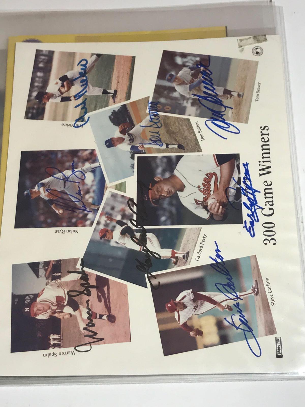 Nolan Ryan And 300 Game Winners Signed Items 4 Units