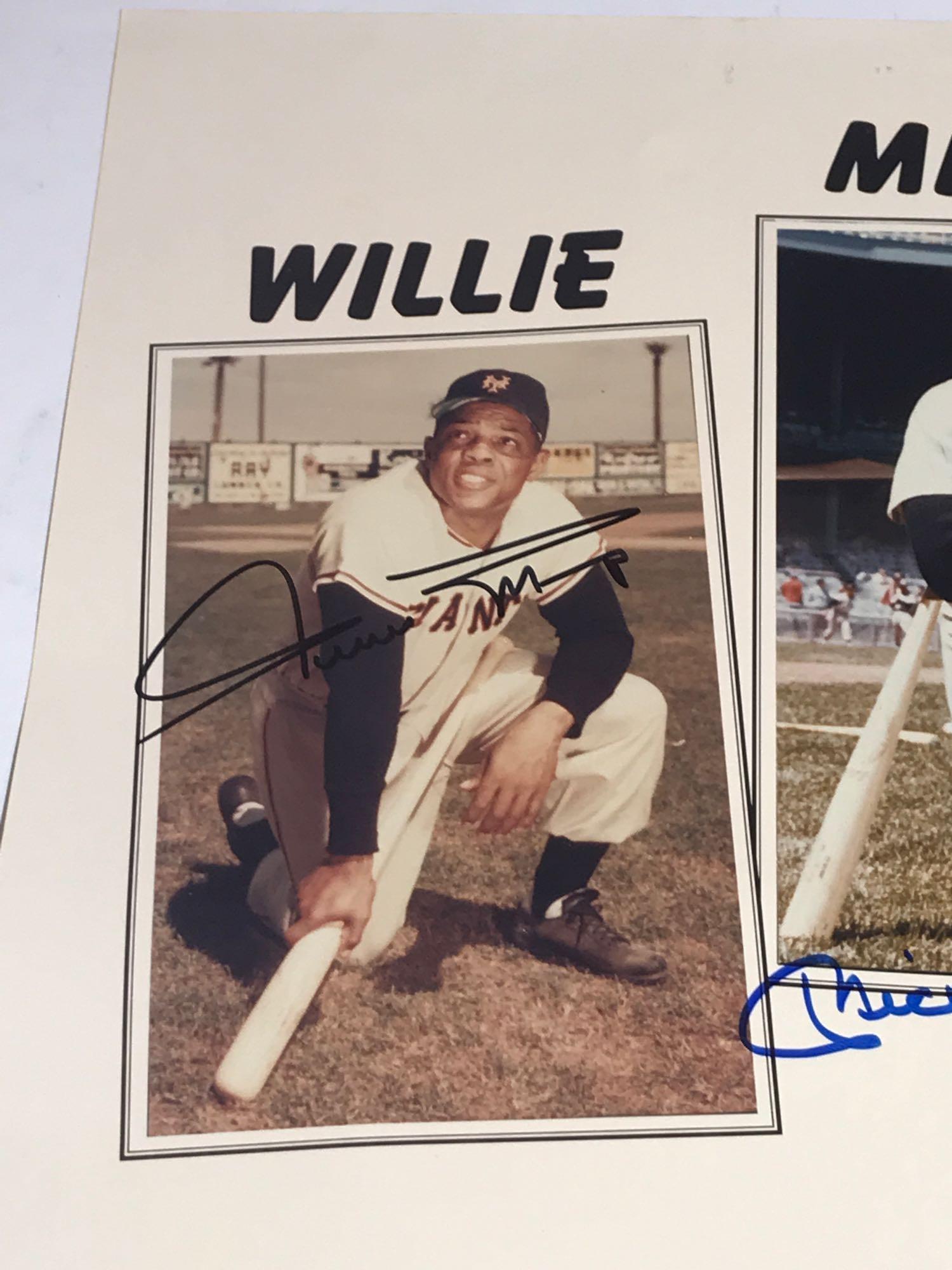 Signed Photo Maris Willie Mickey Duke 2 Units