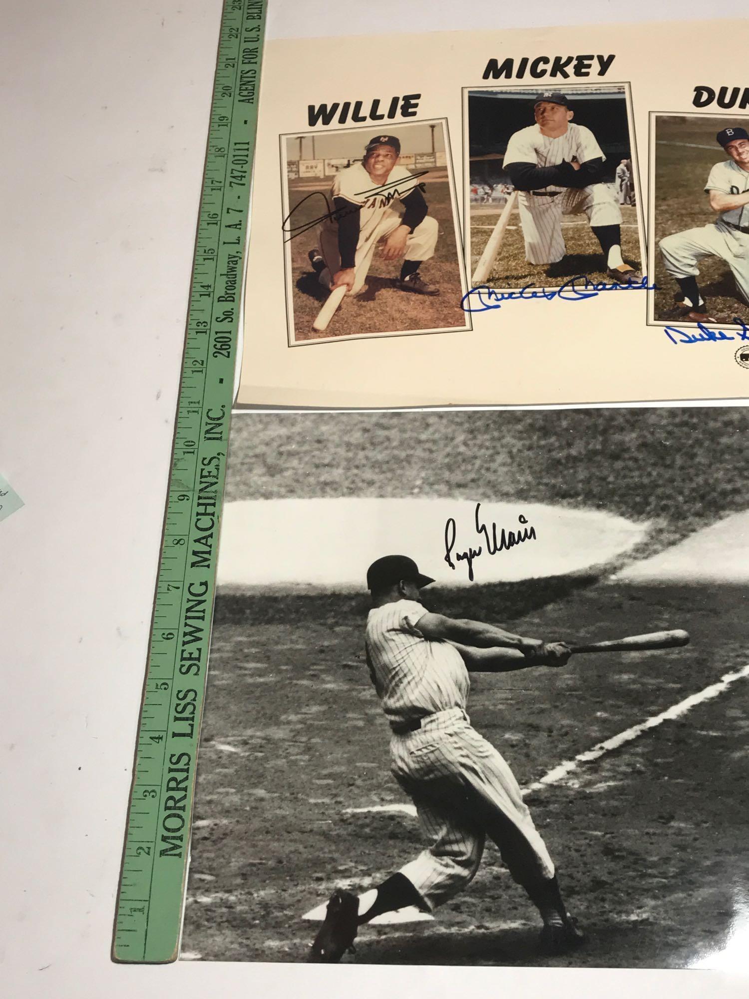 Signed Photo Maris Willie Mickey Duke 2 Units