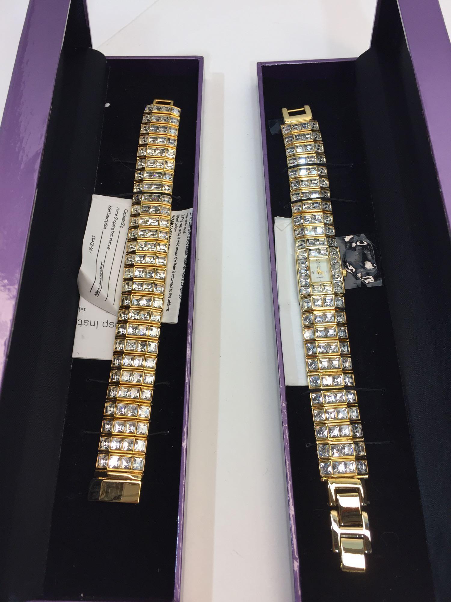 HSN Suzanne Somers Collection - 2 Necklaces & Matching Bracelet and Wristwatch