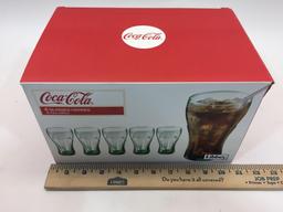 Box of six Coca-Cola Glasses - Box is 7x11x8in