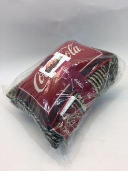 New unopened bag of Coca-Cola Pillow & Blanket