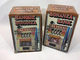 Lot of 2 Bonanza Bank Slot Slot Machines in Original Packaging - Untested