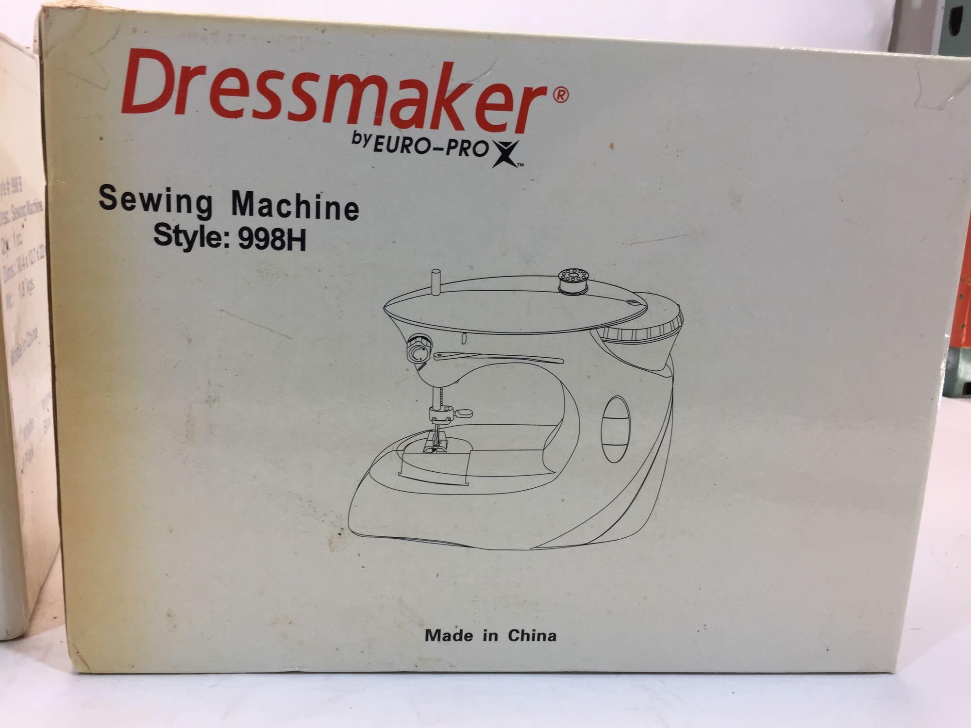 2 Dressmaker Sewing Machines by Euro-Pro - Untested