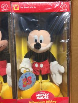 2 Mickey Mouse Plush Dolls - New in Box 2ft Tall