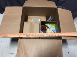 Boxes of miscellaneous Home Shopping Network products