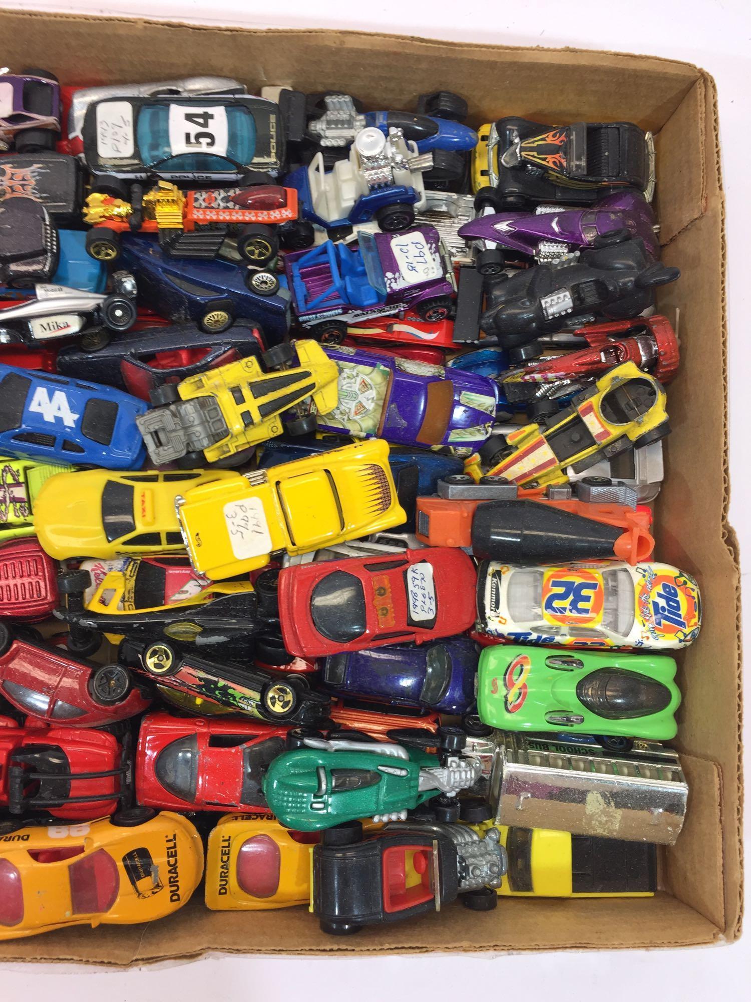Box of Hot Wheels & Toy Cars