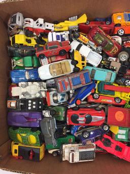 Box of Hot Wheels & Toy Cars