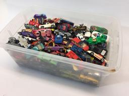 Tub of Hot Wheels & Toy Cars