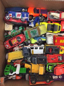 Box of Hot Wheels & Toy Cars