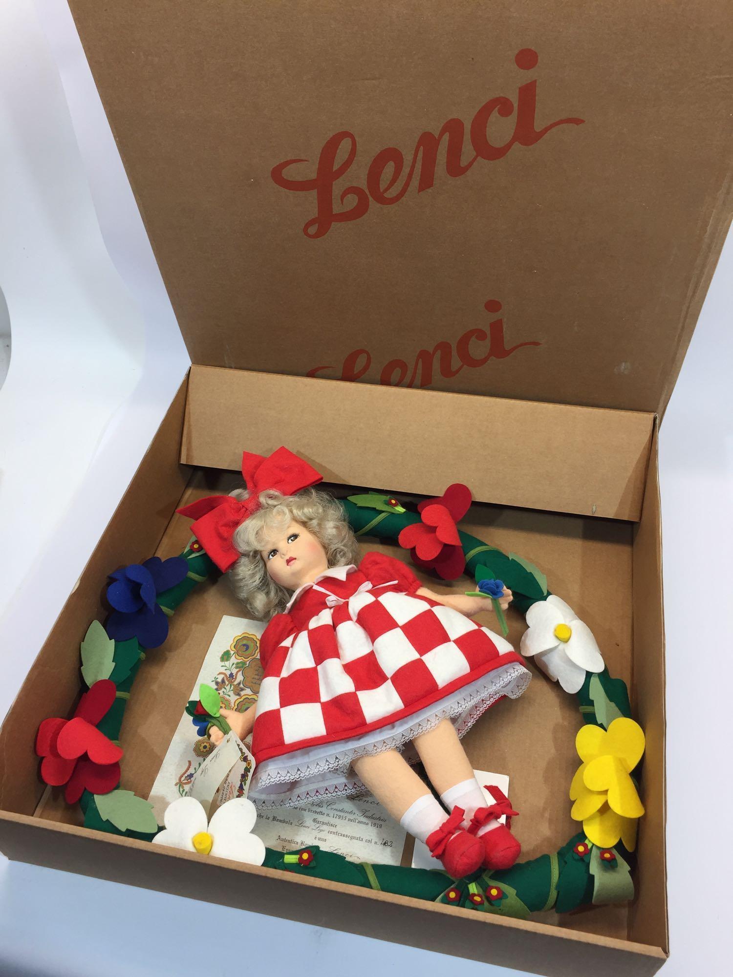 Limited Edition Lenci Doll in Box 23x23x5in w/ CoA