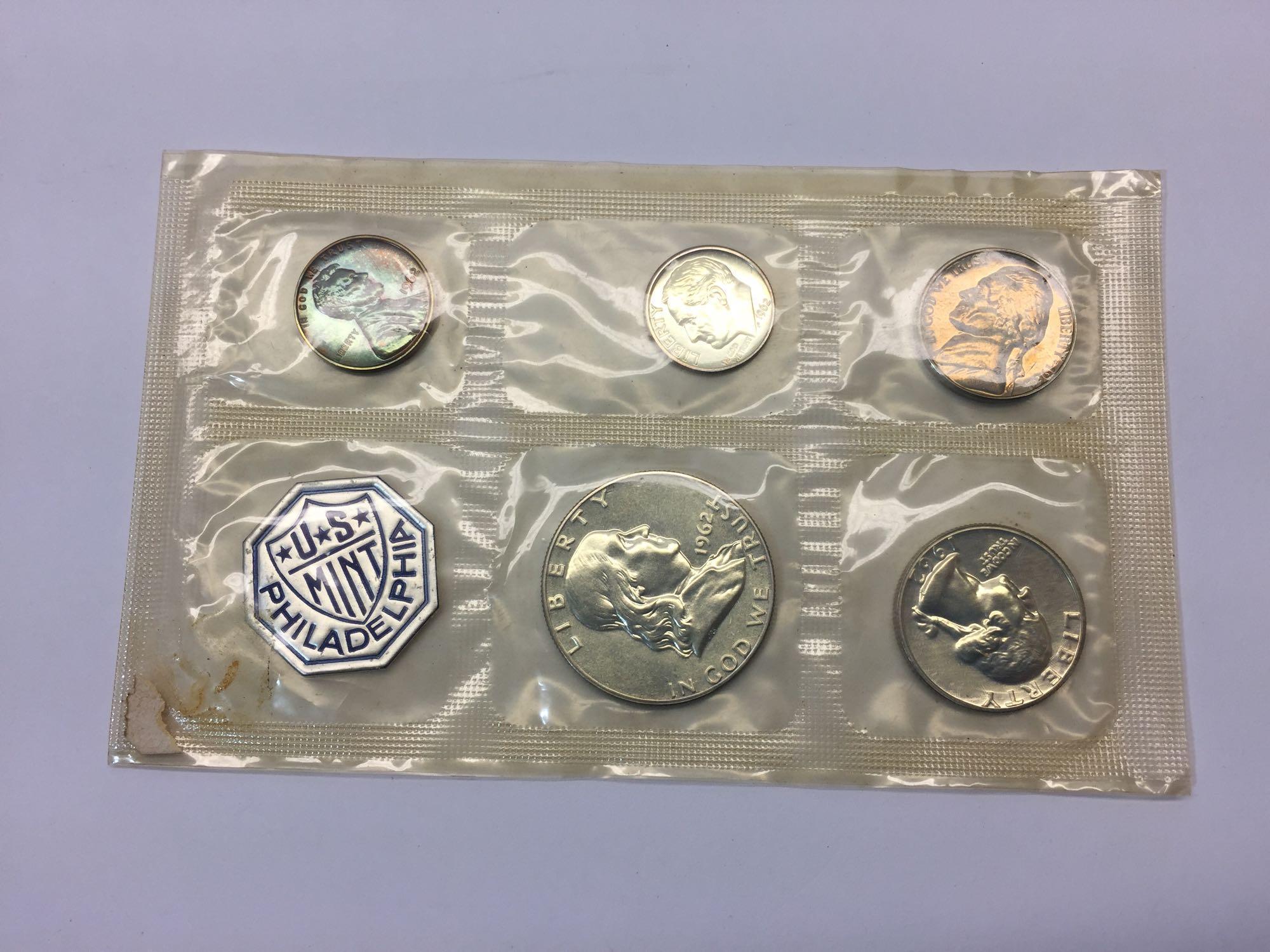 Treasury Department United States Mint Philadelphia - Coin Proof Sets 1961, 1962, 1963, 1964