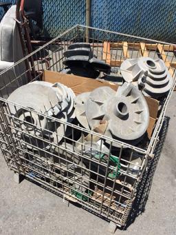 Metal Bin of Greenlee Pipe Bending Wheels