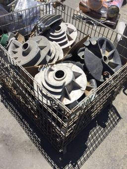 Metal Bin of Greenlee Pipe Bending Wheels