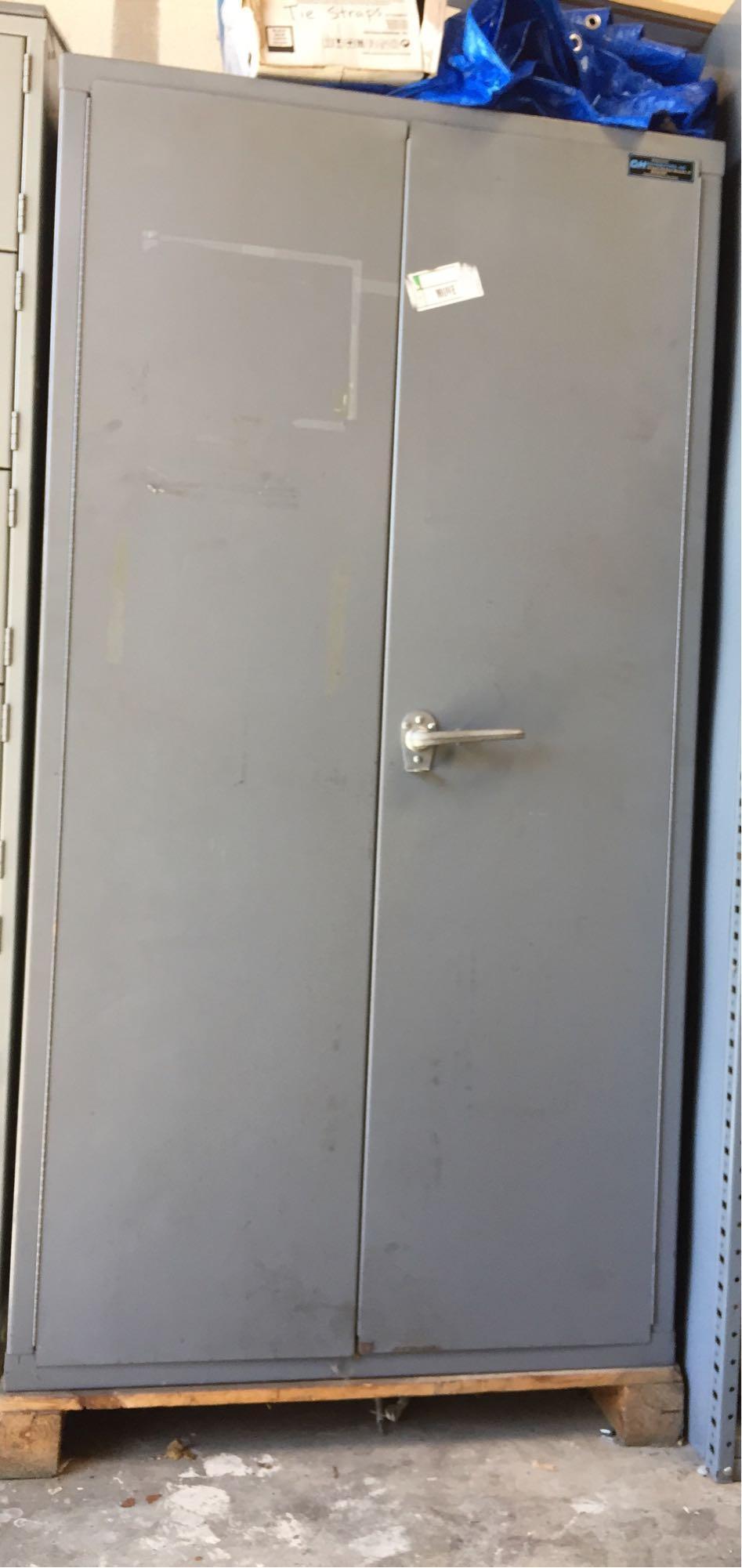 Metal Cabinet with contents