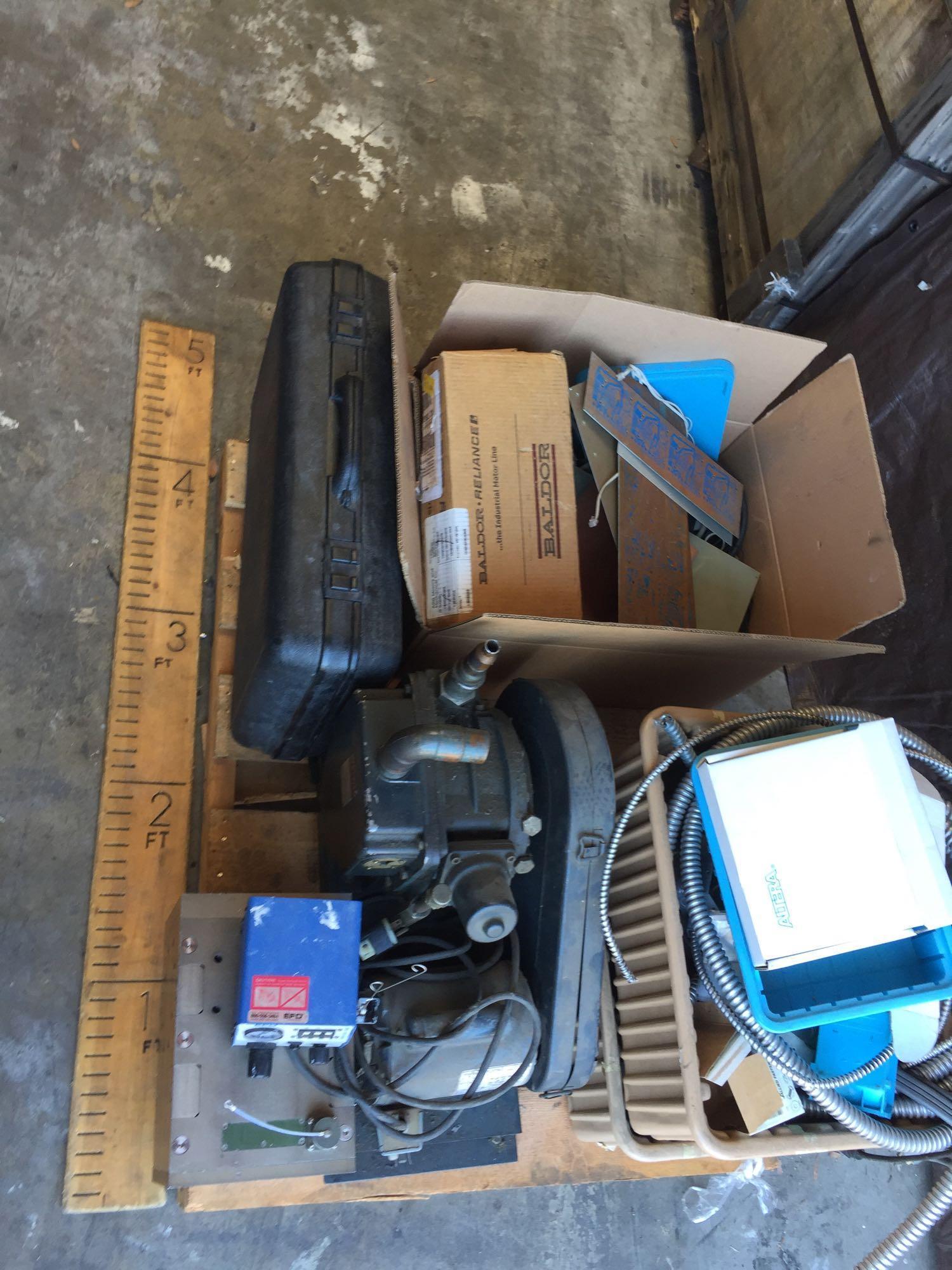 Pallet of Electonics, Computer Components, Welch Duo-Seal Vacuum Pump,