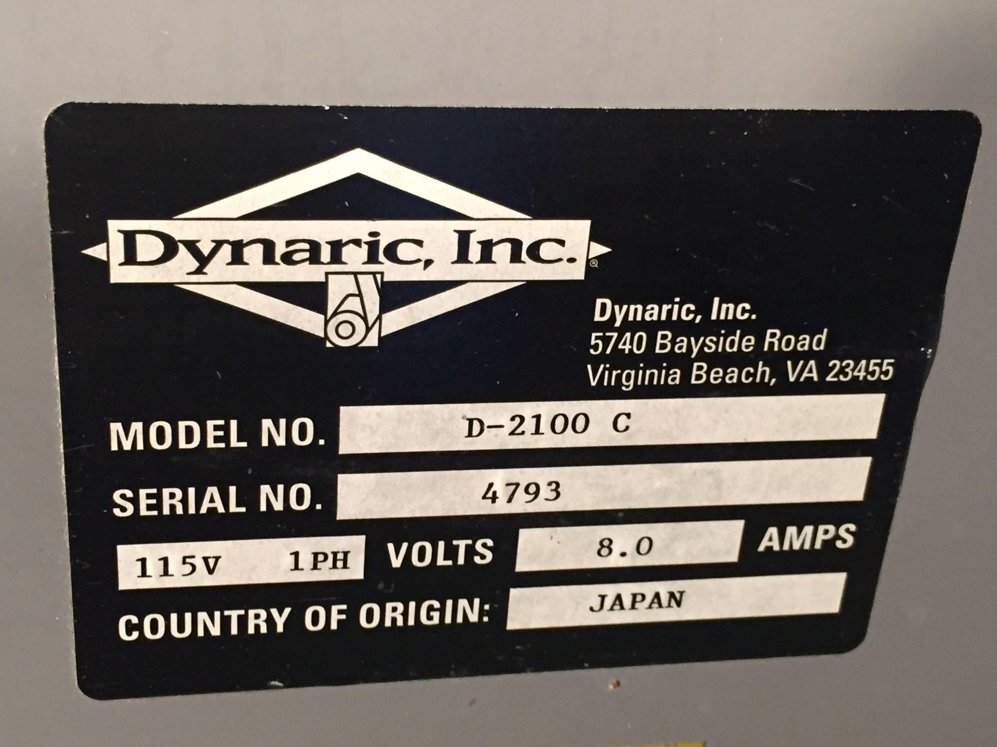 Dynaric Model D-2100 C Automatic Strapping Machine 4ft Tall Untested