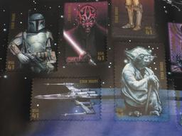 Lot of 4 Rolls of Star Wars US Stamp Sheets, Each Roll has 45 x $0.41 Cent Stamps