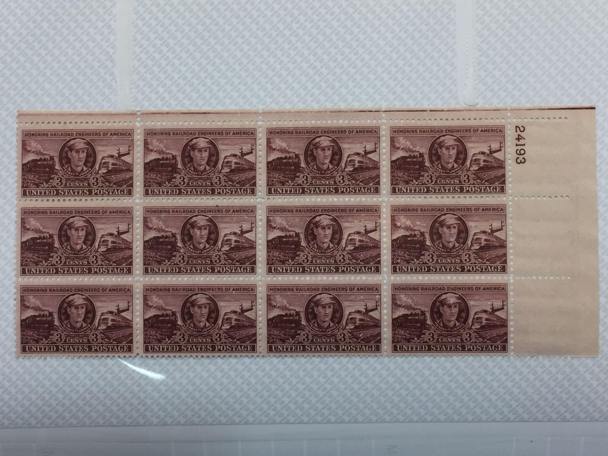 Album of Vintage US Stamp Sheets, 68 Full Pages