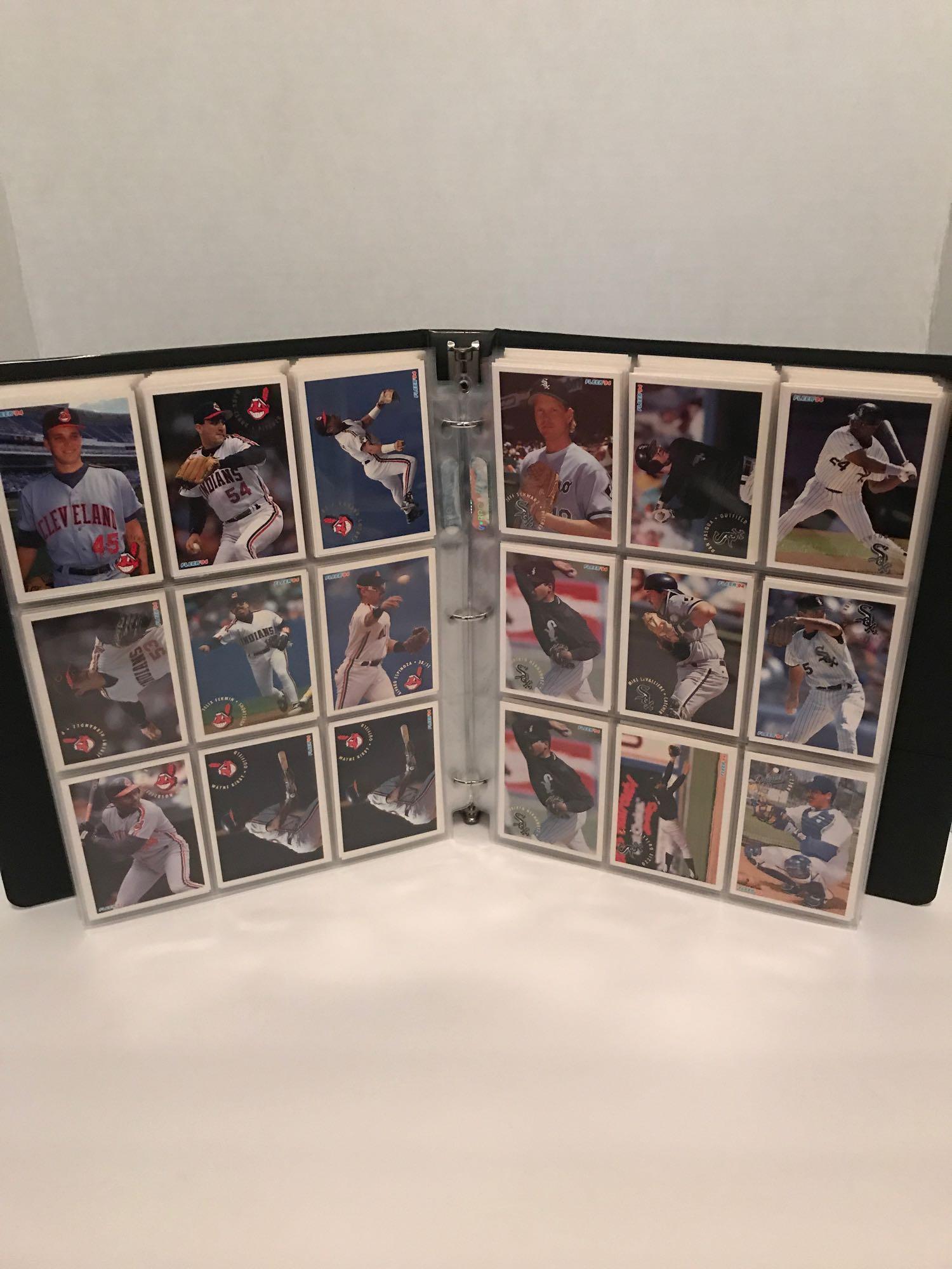 Binder Full of 1994 Fleer MLB Baseball Cards