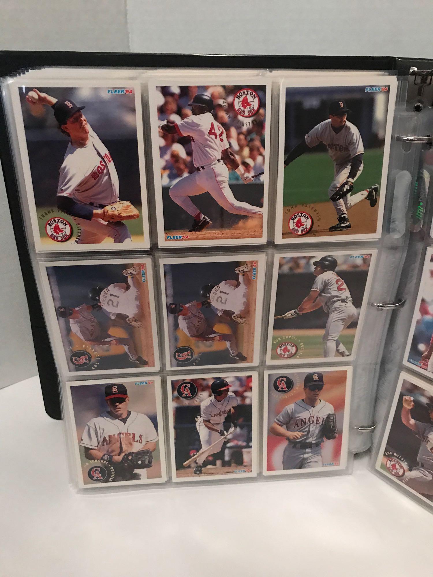 Binder Full of 1994 Fleer MLB Baseball Cards