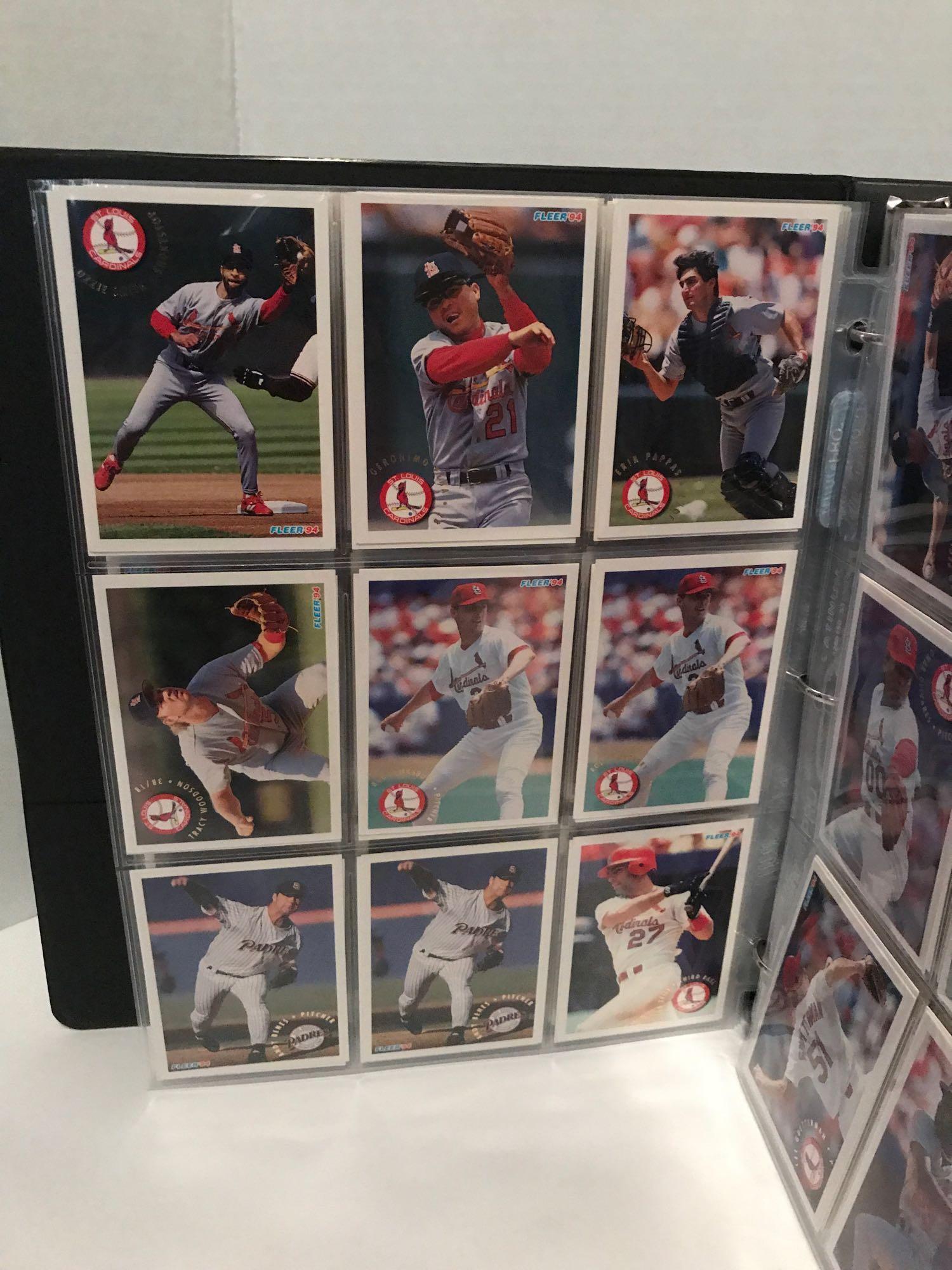 Binder Full of 1994 Fleer MLB Baseball Cards