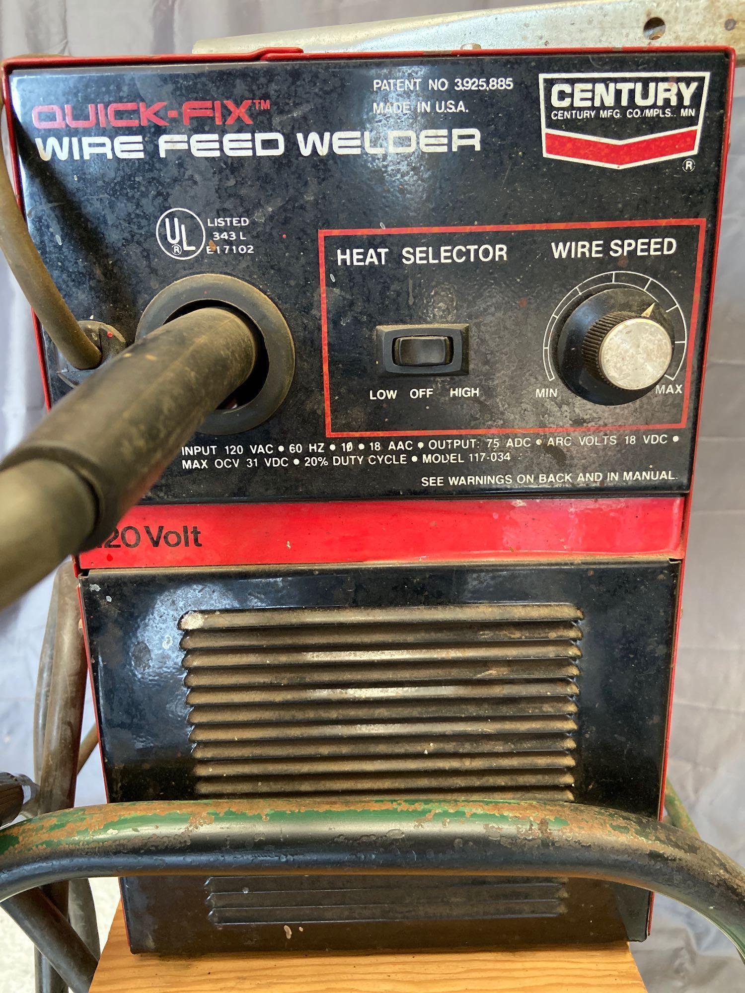 Century Quick-Fix Wire Feed Welder with Cart