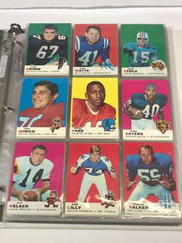 1-263 Complete Set of Topps 1969 NFL Football Cards In Binder