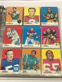 1-263 Complete Set of Topps 1969 NFL Football Cards In Binder