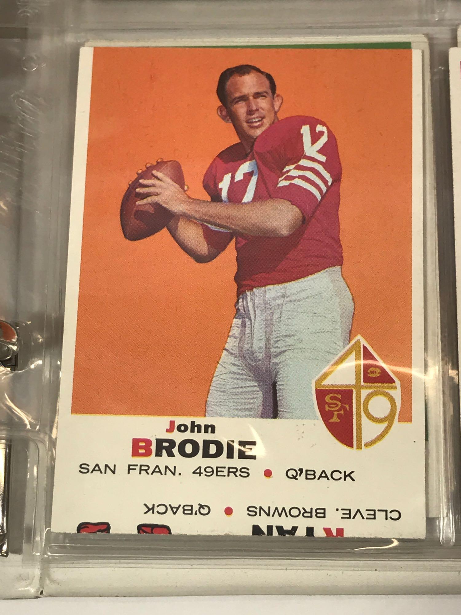 1-263 Complete Set of Topps 1969 NFL Football Cards In Binder