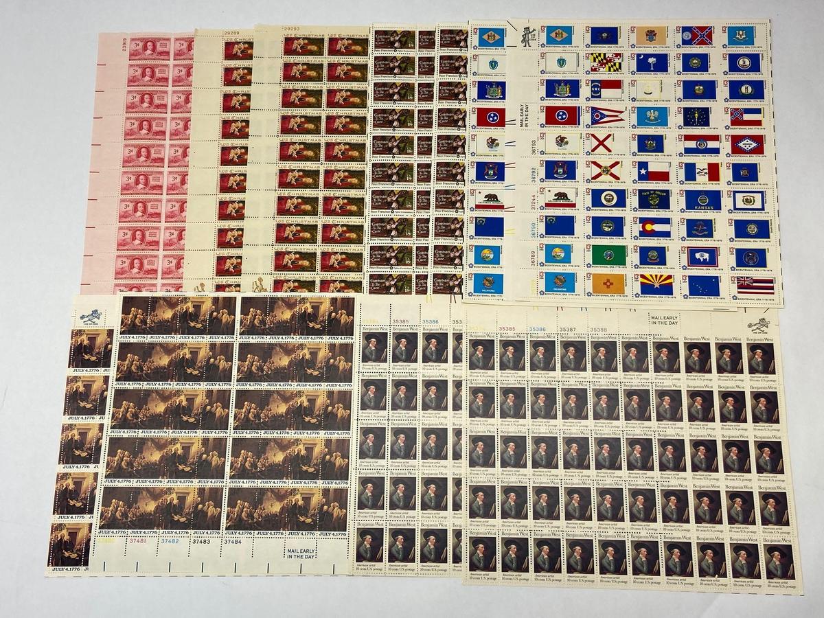 Lot of 11 U.S. Stamp Sheets