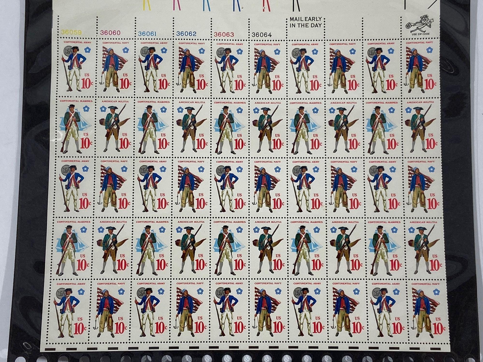 Lot of 12 U.S. Stamp Sheets
