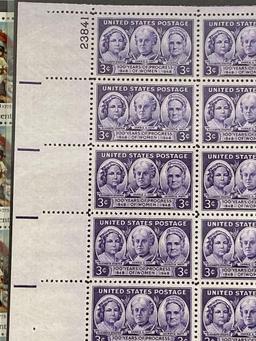 Lot of 12 U.S. Stamp Sheets